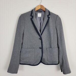Gap The Academy Blazer Jacket Womens Size 4 Dark Heather‎ Gray Preppy Casual